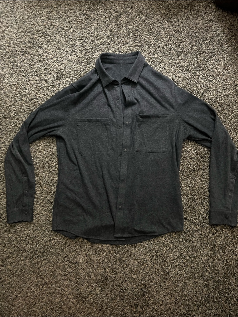 lululemon athletica Dark Charcoal Button-Up Shirt